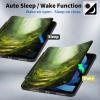 BPQOJB for All-New Kindle Paperwhite Case (10th Generation 6 inch 2018 Release) 360 Degree Rotating PU Leather Smart Cover with Auto Wake/Sleep - Beautiful Green Forest view 3