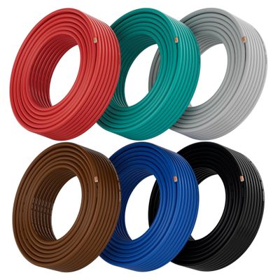 18 Gauge Wire (6-Pack Black/Red/Grey/Blue/Green/Brown, Each 100 FT), 18 AWG Auto Wire, Speaker Audio Security Alarm Control Cable, CCA, Low Voltage Hookup Wire, Stranded Electrical Wires for DIY DC