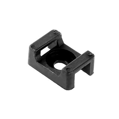 50Pcs Cable Tie Base Saddle Shape Cradle Tie Mounts Bases Clips Cable Holder Black Nylon Screw Type Cable Tie Base Wire Holder (Color : Black-02)