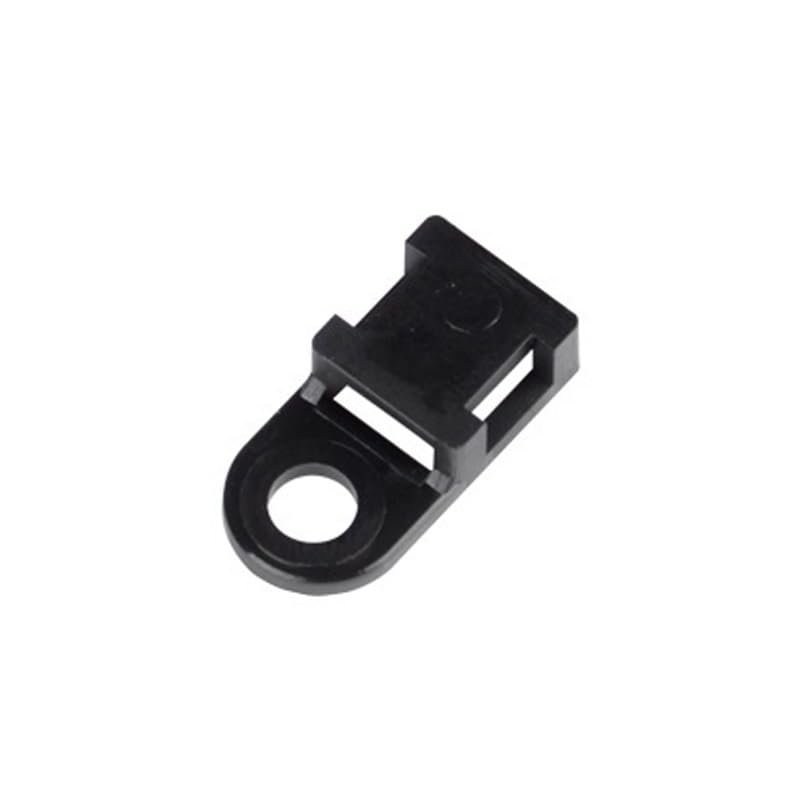 100pcs Cable Tie Mounting Base HC-2 HC-4 Plastic Mount Saddle Clamp Cable Winder White Black (Color : HC-0-3, Size : Black)