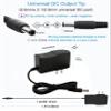 12Volt 1a DC Power Supply Universal AC/DC Adapter, 100-240 50/60Hz to 12 Volts 1Amp Transformer, DC12V Power Adapter Cord, 5.5mm x 2.5mm Plug with 5tips view 4