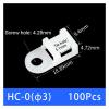 100pcs Cable Tie Mounting Base HC-2 HC-4 Plastic Mount Saddle Clamp Cable Winder White Black (Color : HC-0-3, Size : White) view 2