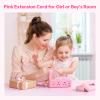 NTONPOWER Pink Extension Cord 5 ft, 1080 Joules Surge Protector Power Strip, Flat Plug Extension Cord with 6 Widely Outlets 3 USB (1 USB C), Power Strip Long Cord for Home Office Dorm Room Essentials view 4