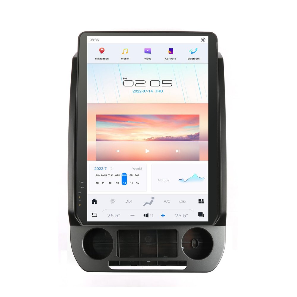 Qualcomm Android 11 Car Radio for Ford F150 F-150 2015-2021 Lobo Wolf Stereo Replacement Head Unit 14.4 Inch IPS Tesla Style Carplay Android Auto Navigation Multimedia Play SYNC3 AUTO AC