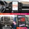 Qualcomm Android 11 Car Radio for Ford F150 F-150 2015-2021 Lobo Wolf Stereo Replacement Head Unit 14.4 Inch IPS Tesla Style Carplay Android Auto Navigation Multimedia Play SYNC3 AUTO AC view 2