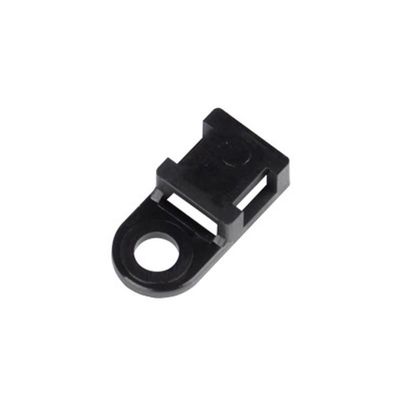100pcs Cable Tie Mounting Base HC-2 HC-4 Plastic Mount Saddle Clamp Cable Winder White Black (Color : HC-0-4, Size : Black)