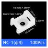 100pcs Cable Tie Mounting Base HC-2 HC-4 Plastic Mount Saddle Clamp Cable Winder White Black (Color : HC-1-4, Size : White) view 2