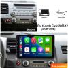 10.1 Inch Android 12 Car Stereo Head Unit for H-onda Civic 2005-12 Car Radio Support GPS Navigation Video Multimedia Player view 2