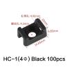 100pcs Cable Tie Base Mount Saddle Wire Fixing Seat Cable Clamp Cable Organizer Wire Clip Holder with Screw Holes HC-1 HC-2 HC-4 (Color : HC-1 4-01) view 2