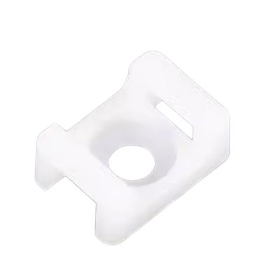 100pcs Cable Tie Mounting Base HC-2 HC-4 Plastic Mount Saddle Clamp Cable Winder White Black (Color : HC-2S-4, Size : White)