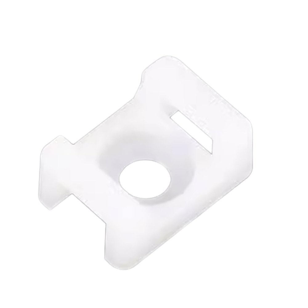 100pcs Cable Tie Mounting Base HC-2 HC-4 Plastic Mount Saddle Clamp Cable Winder White Black (Color : HC-2S-4, Size : White)