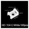 CLENEA 100pcs Cable Tie Base Mount Saddle Wire Fixing Seat Cable Clamp Cable Organizer Wire Clip Holder with Screw Holes HC-1 HC-2 HC-4 (Color : HC-1 4) view 2