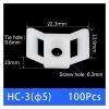 100pcs Cable Tie Mounting Base HC-2 HC-4 Plastic Mount Saddle Clamp Cable Winder White Black (Color : HC-3-5, Size : Black) view 2