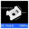 100pcs Cable Tie Mounting Base HC-2 HC-4 Plastic Mount Saddle Clamp Cable Winder White Black (Color : HC-1S-3, Size : Black) view 2