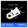 100 PCS Cable Tie Saddle Plastic Mounting Base Cable Clamp Holder Cable Winder Nylon HC-1/2/3/4/5 (Color : HC-0-4 White) view 2
