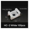 100pcs Cable Tie Base Mount Saddle Wire Fixing Seat Cable Clamp Cable Organizer Wire Clip Holder with Screw Holes HC-1 HC-2 HC-4 (Color : HC-2) view 2