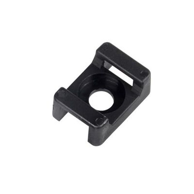 100pcs Cable Tie Mounting Base HC-2 HC-4 Plastic Mount Saddle Clamp Cable Winder White Black (Color : HC-2-6, Size : Black)