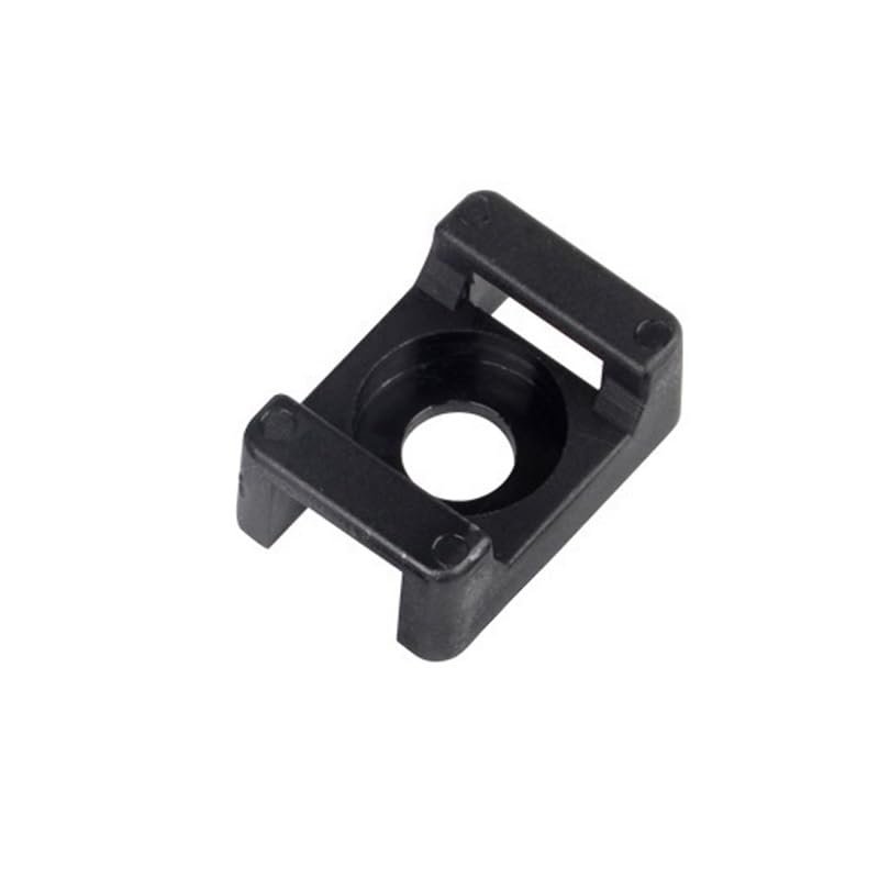 100pcs Cable Tie Mounting Base HC-2 HC-4 Plastic Mount Saddle Clamp Cable Winder White Black (Color : HC-2-6, Size : Black)