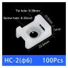 100pcs Cable Tie Mounting Base HC-2 HC-4 Plastic Mount Saddle Clamp Cable Winder White Black (Color : HC-2-6, Size : Black) view 2