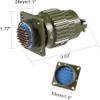 XYWHPGV Aviation Connector, 36mm 50P 5A YP36-50 Waterproof Male Wire Panel Power Chassis Metal Fittings Connector Aviation Silver Tone(3af34 701d4 ff822 33304 81899 6ba2d view 4