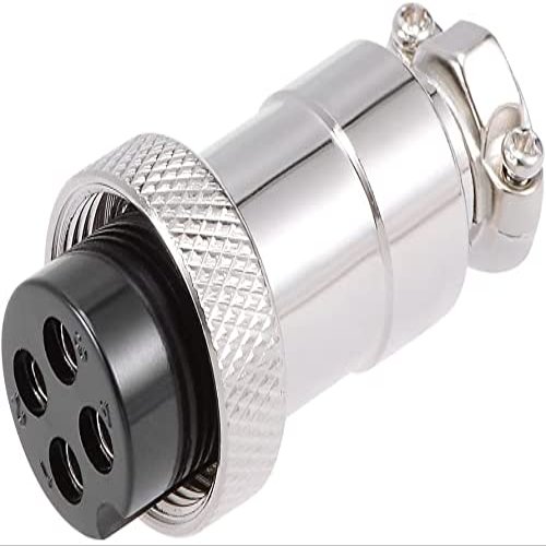 XYWHPGV Aviation Connector 20mm 4P 7A DF20 Waterproof Female Wire Panel Power Chassis Metal Fittings Connector Aviation Silver Tone(eef5e d5252 4d8a0 ed0af 6e31d eb6aa