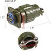 XYWHPGV Aviation Connector, 21mm 10P 10A Y2M-10 Waterproof Male Wire Panel Power Chassis Metal Fittings Connector Aviation Olive Drab(4afac e9557 f59b8 dd49c 6493c 2ea14 view 4