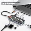 DroiX NT8 Clear USB Hub with Ultra-Fast RJ45 Gigabit Ethernet, 4K HDMI 2.0 Output, Rapid 100W PD Charging, Versatile 3X USB Type-A 3.0 Ports, Dual Micro/SD Card Readers, Sleek Design. view 2