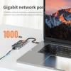 DroiX NT8 Clear USB Hub with Ultra-Fast RJ45 Gigabit Ethernet, 4K HDMI 2.0 Output, Rapid 100W PD Charging, Versatile 3X USB Type-A 3.0 Ports, Dual Micro/SD Card Readers, Sleek Design. view 4