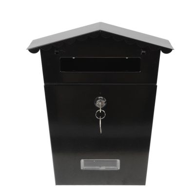 CUBANE Post Box, Wall Mounted Letterbox, Letter Boxletterbox Office Postbox Wall Post Mounted Locking Style Box Mailbox Letter Hanging Mount Mail Drop Steel Iron Retro Large Capacity Mailbox Mailbox