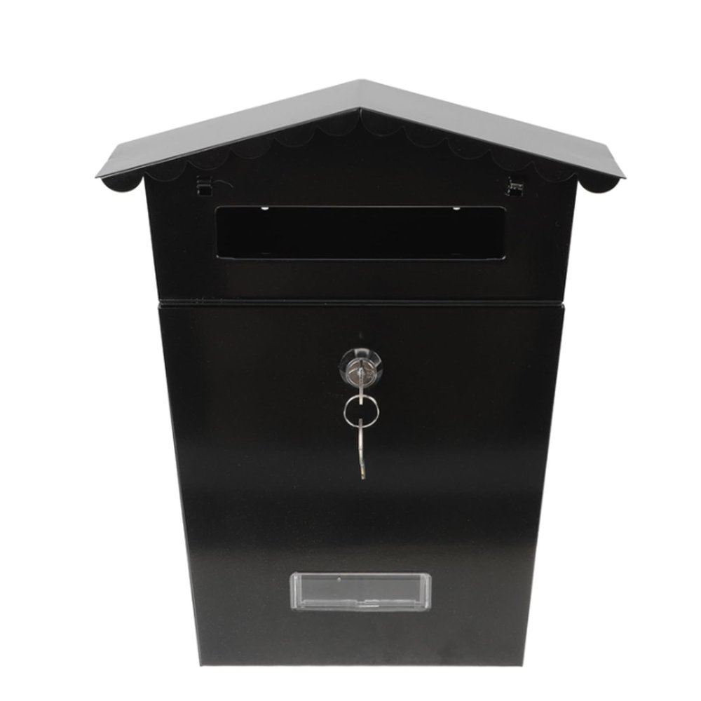 CUBANE Post Box, Wall Mounted Letterbox, Letter Boxletterbox Office Postbox Wall Post Mounted Locking Style Box Mailbox Letter Hanging Mount Mail Drop Steel Iron Retro Large Capacity Mailbox Mailbox