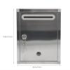 CUBANE Post Box, Wall Mounted Letterbox, Letter Boxletterbox Mailbox Stainless Steel Locking Storage Bins Letter Mailbox Suggestion Collect Bin Lockable Letterbox School Large Capacity Mailbox view 2