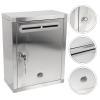 CUBANE Post Box, Wall Mounted Letterbox, Letter Boxletterbox Mailbox Stainless Steel Locking Storage Bins Letter Mailbox Suggestion Collect Bin Lockable Letterbox School Large Capacity Mailbox view 3