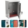 CUBANE Post Box, Wall Mounted Letterbox, Letter Boxletterbox Mailbox Stainless Steel Locking Storage Bins Letter Mailbox Suggestion Collect Bin Lockable Letterbox School Large Capacity Mailbox view 4