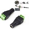 exgoofit 100 Pairs DC Power Connector Jack Plug Adapter 12V Male+Female 2.1x5.5mm for CCTV Security Camera and LED Strip view 3