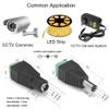 exgoofit 100 Pairs DC Power Connector Jack Plug Adapter 12V Male+Female 2.1x5.5mm for CCTV Security Camera and LED Strip view 4