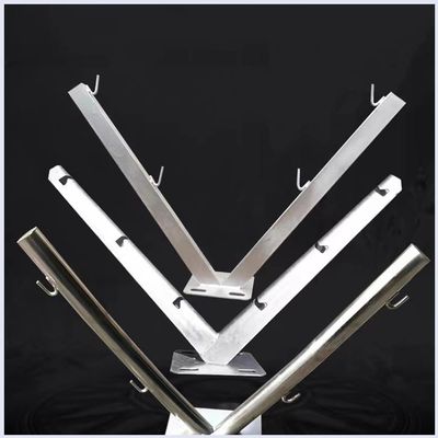 GZHERVICES Hot-dip Galvanised V-Bracket, 2 Pcs Razor Wire Bracket, Razor Barbed Wire Mounting Brackets, Roll Cage Garden Fence Wire Bracket