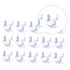 COOPHYA 15pcs Baby Proof Outlet Covers Child Socket Protection Power Supply U.K. Socket Cover Power Outlet Socket Protective Case Household Protective case Safety mask Anti-Shock White, 4.5X4.5X2.3cm view 1