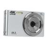 16X Digital Zoom Camera, 2.8in Screen Shock Proof Plastic Housing Built in Fill Light 4K HD Camera Mini Size 44MP Easy to Use for Photography (Silver) view 1