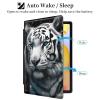 Case for 6.8" Kindle Paperwhite (11th Generation 2021) and Kindle Paperwhite Signature Edition PU Leather 360 Degree Rotating Swivel Stand Smart Cover with Auto Wake/Sleep,Cool Tiger view 3