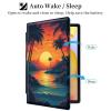 Case for 6.8" Kindle Paperwhite (11th Generation 2021) and Kindle Paperwhite Signature Edition PU Leather 360 Degree Rotating Swivel Stand Smart Cover with Auto Wake/Sleep,Sunset Beach Ocean Landscape view 3