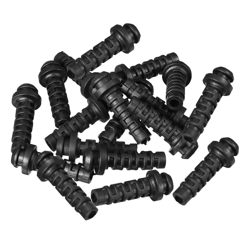20pcs 3mm Inner Dia PVC Strain Relief Cord Boot Protector Power Tool Hose Black