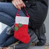 Holiday Traditions Beaded Christmas Stocking Crossbody Phone Bag, Red - Festive Club Style Handbag for Women view 2