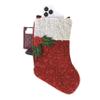 Holiday Traditions Beaded Christmas Stocking Crossbody Phone Bag, Red - Festive Club Style Handbag for Women view 3