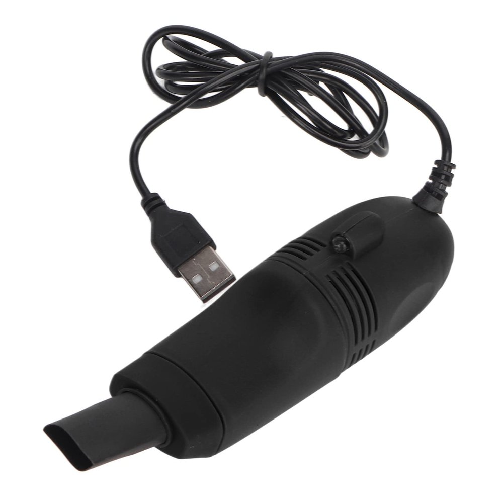Airshi Mini Keyboard Dust Vacuum, Mini Keyboard Cleaner Compact USB for Nail Art (Black), Airshiz7w8aho4tk-12