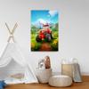 Raskals Kids Wall Art | Perfect for Baby's rooms, nurseries, playrooms, & toddler rooms | Fun Canvas Artwork for Kids. Tractor Time 1 (12in x 18in) view 2