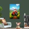 Raskals Kids Wall Art | Perfect for Baby's rooms, nurseries, playrooms, & toddler rooms | Fun Canvas Artwork for Kids. Tractor Time 1 (12in x 18in) view 4