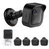 All-New Blink Outdoor Camera Surveillance Mount, 4 Pack Weatherproof Protective Housing and 360 Degree Adjustable Mount for Blink Outdoor 4/Outdoor 2K+/3rd Gen Camera, Black (Camera Not Included) view 1