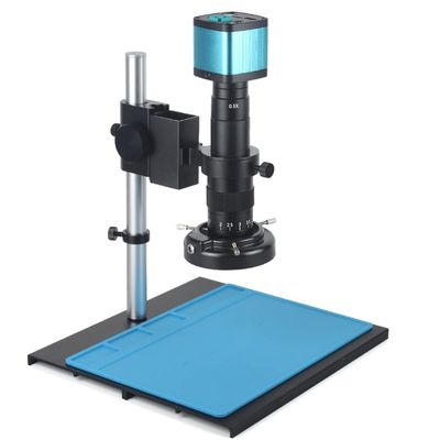 Lab Microscope Slides 48MP 1080P 4K HDMI USB Industrial Digital Video Microscope Camera, Zoom 130X C-Mount Lens 56 LED Ring Light Microscope Parts (Color : 180X Lens Set)