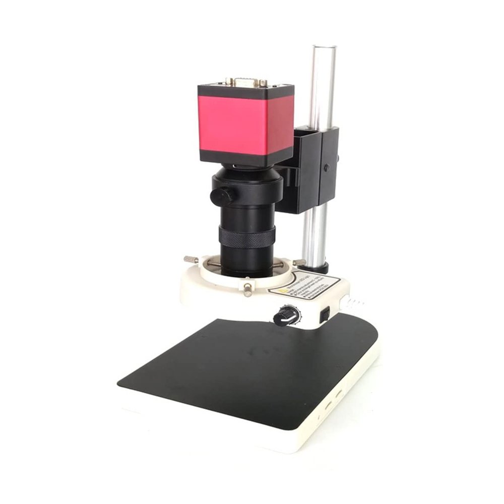 Lab Microscope Slides 8X-130X C-Mount Lens Magnification Zoom 20MP Microscope Camera Microscope Parts (Color : Full Set Red)