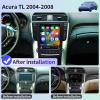 Car Radio for Acura TL 2004-2008 Relacement Stereo Carplay Upgrade Android Auto Tesla Style Display Screen with DSP in Dash Headunit GPS Navigation Multimedia Player Voice Control view 2